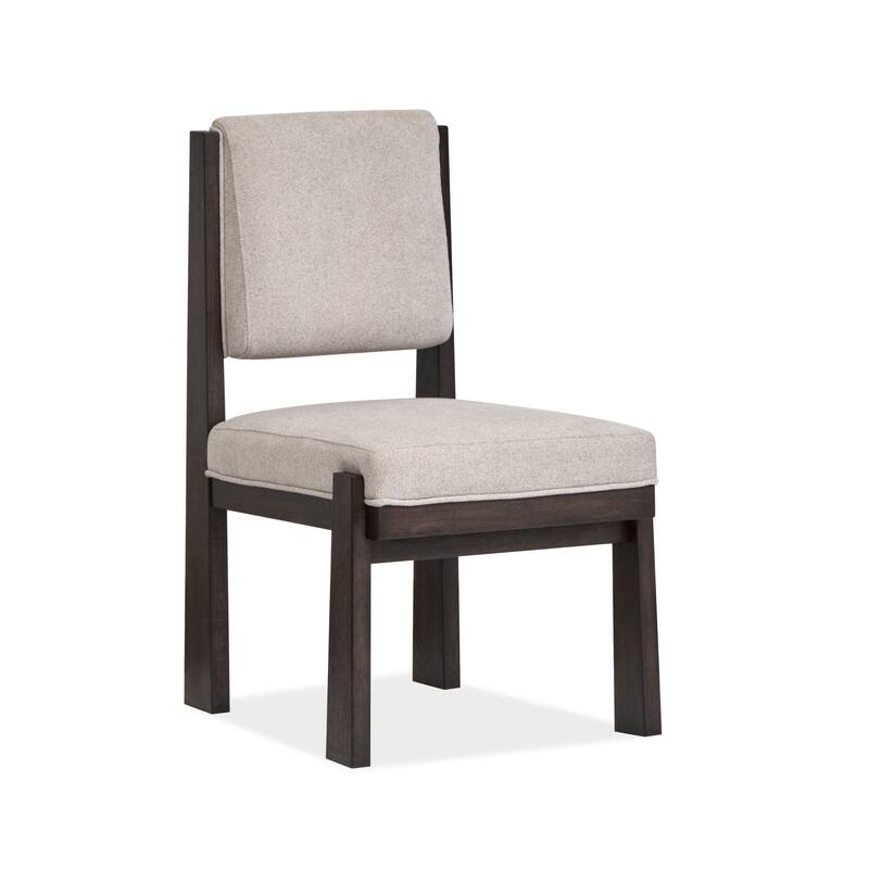 Magnussen Home Tauren Coffee Bean Upholstered Side Chair Two Pack - 20.25''W x 24.63''D x 36''H