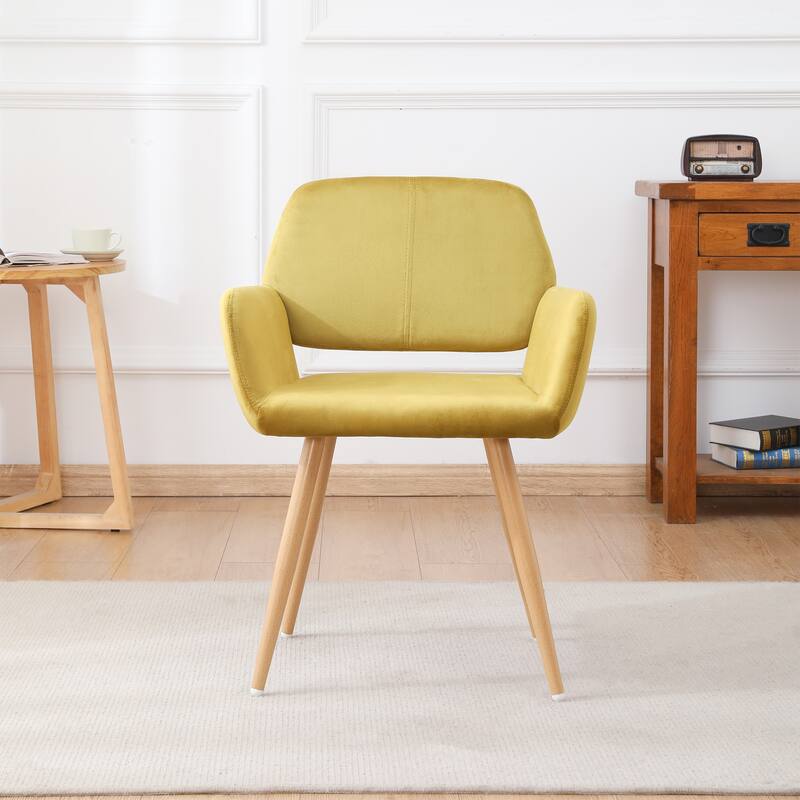 Upholstered Side Dining Chair with Metal Leg