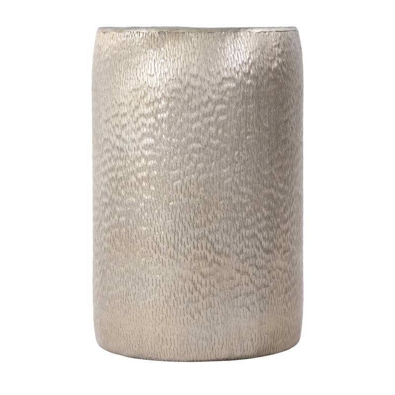 Sahara 12 in. W Round Stainless Steel End Table