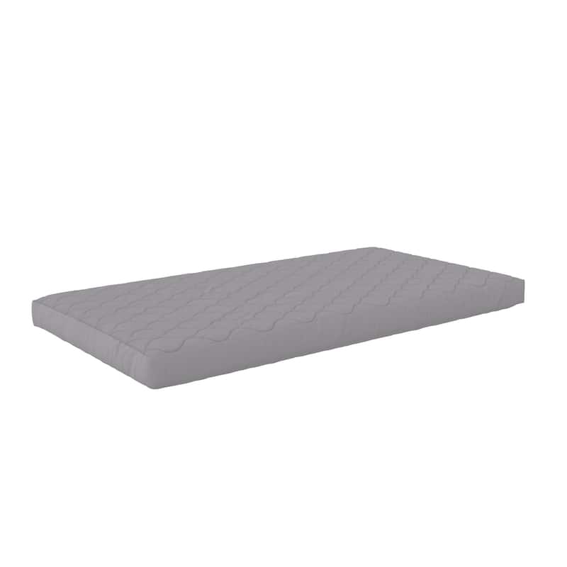DHP Dana 6 Inch Quilted Mattress with Removable Cover and Thermobonded Polyester Fill - Grey - Twin