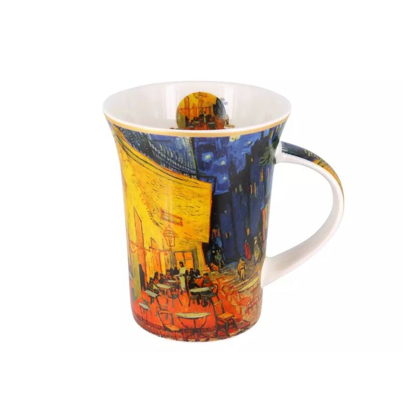 Carmani The Cafe Terrace at Night by V.Gogh Porcelain Mug in A Gift Box