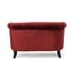 preview thumbnail 38 of 54, Milani Velvet Tufted Scroll Arm Loveseat by Christopher Knight Home