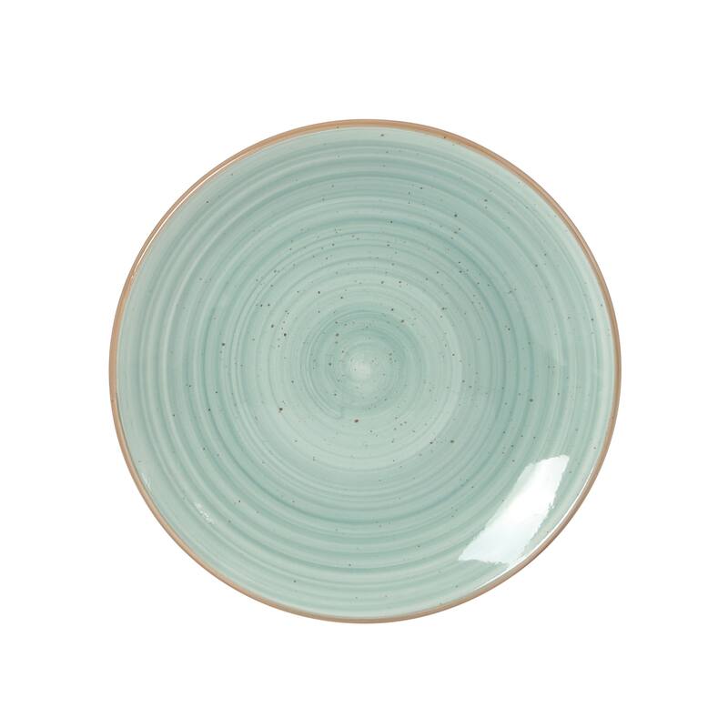 Gibson Home Stonebury 16 Piece Plates and Bowls - Handpainted Stoneware Dinnerware Set - Service for 4