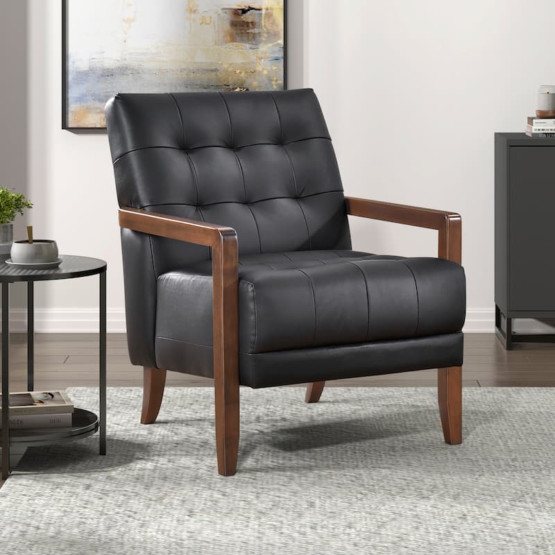 Leland Leather Match Accent Chair