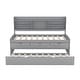 preview thumbnail 5 of 24, Twin Wooden Captain Bed with Bookshelves, Trundle, and Drawers, Light Grey