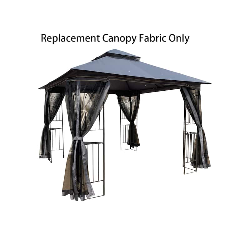 10X10 Double Roof Gazebo Fabric Replacement Canopy