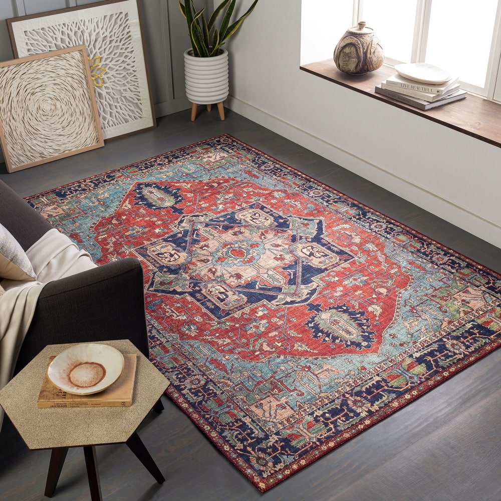 Livabliss Traditional Iris Medallion Area Rug