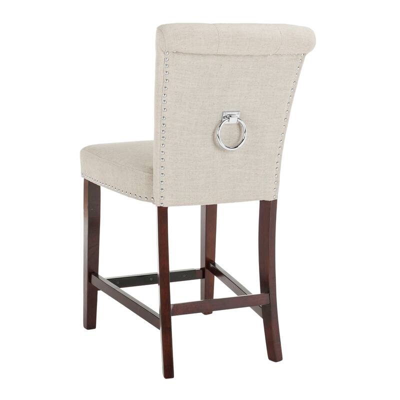 SAFAVIEH Maruse 26-inch Tufted Counter Stool (Set of 2) - 20" x 26.5" x 40.5" - 20Wx27Dx41H