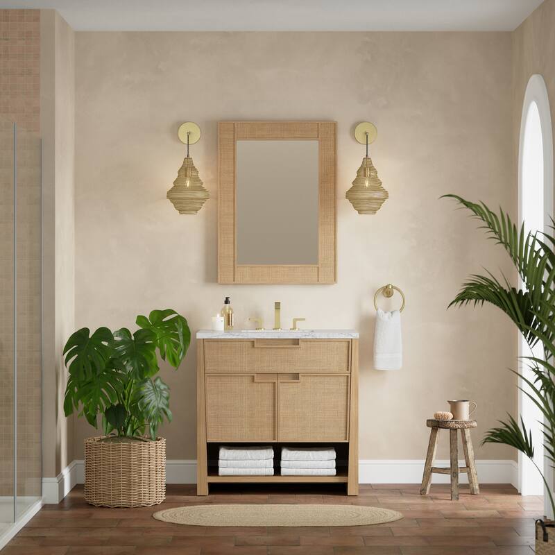 Solene 36" Single Vanity, Seaside Oak - 36