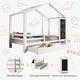 preview thumbnail 8 of 18, Twin Size House Bed with Blackboard and Drawers,Two assembly options