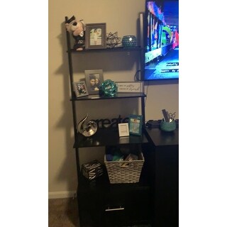 Copper Grove Helena Ladder Bookcase with File Drawer