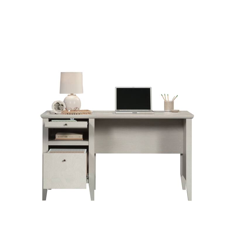 Wood Versatile Desk with 2 Drawers, Light Gray