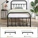 preview thumbnail 6 of 20, VECELO Modern Metal Platform Kids Bed Frame,Twin Size Bed Set of 2