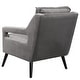 preview thumbnail 4 of 6, Uttermost 23583 O'Brien 29" Wide Wood Framed Velvet Wingback Chair