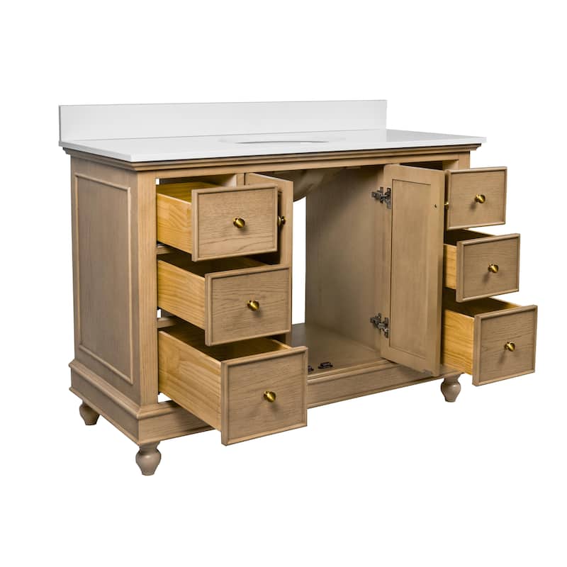 Bella 48-inch Vanity with Engineered White Top