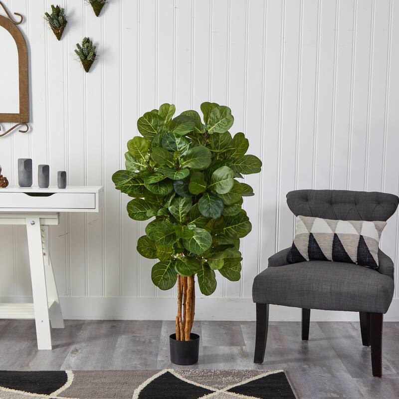 4' Fiddle Leaf Fig Artificial Tree - Green