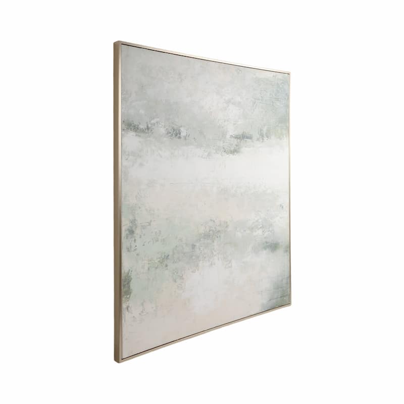 Canvas Wall Art Glam Modern Wood Frame Abstract Design - 60" Green
