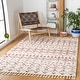 preview thumbnail 8 of 117, SAFAVIEH Berber Fringe Shag Leatha Trellis Rug 3'3" x 5'3" - Ivory/Rust - Rectangle