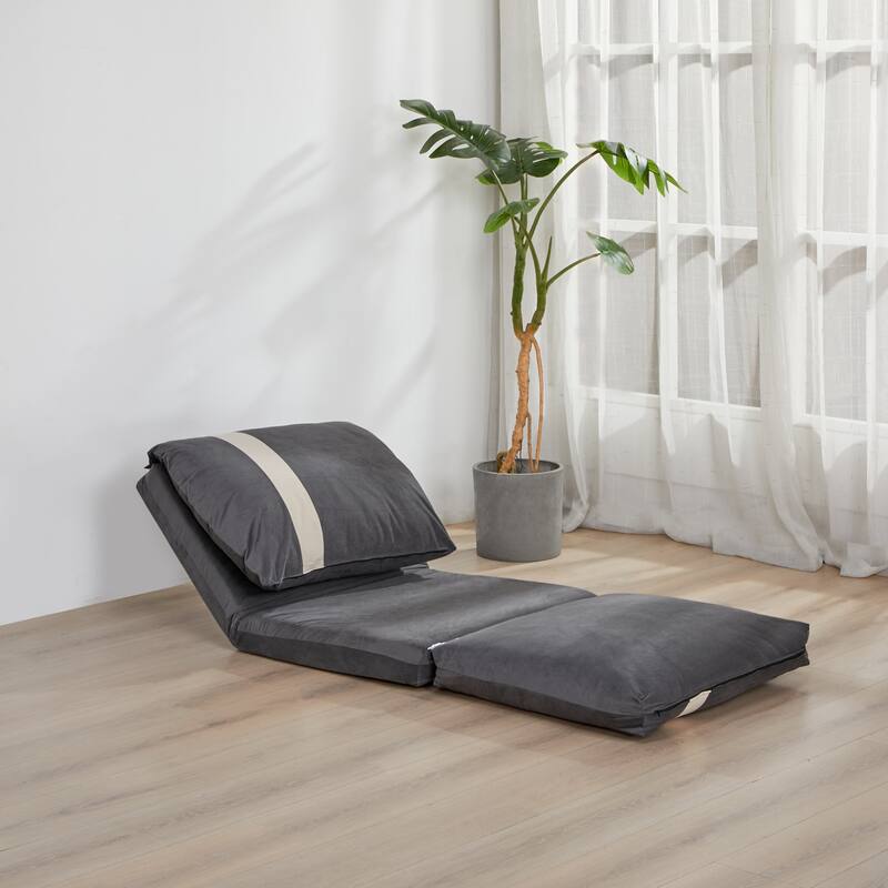 Adjustable Floor Sofa Bed for Adults & Pets - 6-Position Foldable Design with Corduroy Upholstery