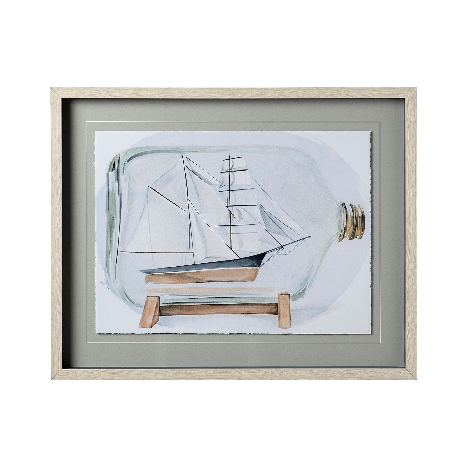 Mercana Sail the Seas I by Jennifer Paxton Parker a Framed Art Print Matted under Glass