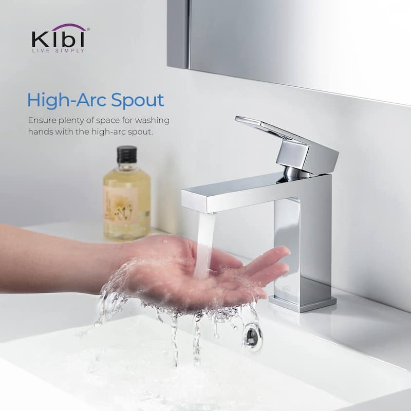 Single-handle Bathroom Vanity Sink Faucet w/ Water Hose