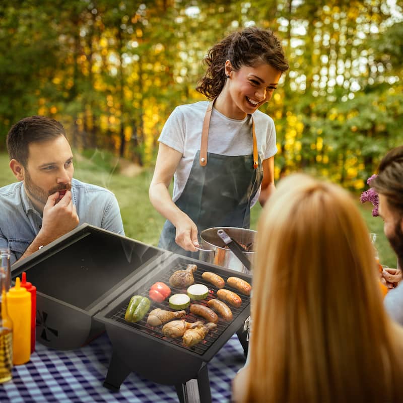Royal Gourmet Black Portable Charcoal Grill
