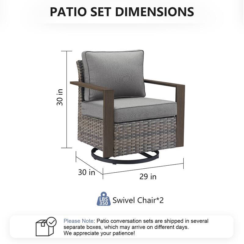 Pocassy Outdoor Patio Chairs Set for Garden Yards