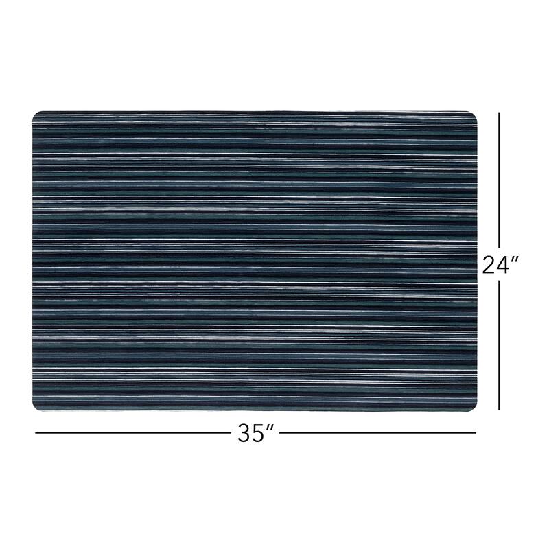 SoHome Smooth Step Striped Machine Washable Kitchen Mat, 24"x35"