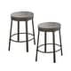 preview thumbnail 2 of 4, Perry Grey Counter Height Swivel Stool by Greyson Living (Set of 2)