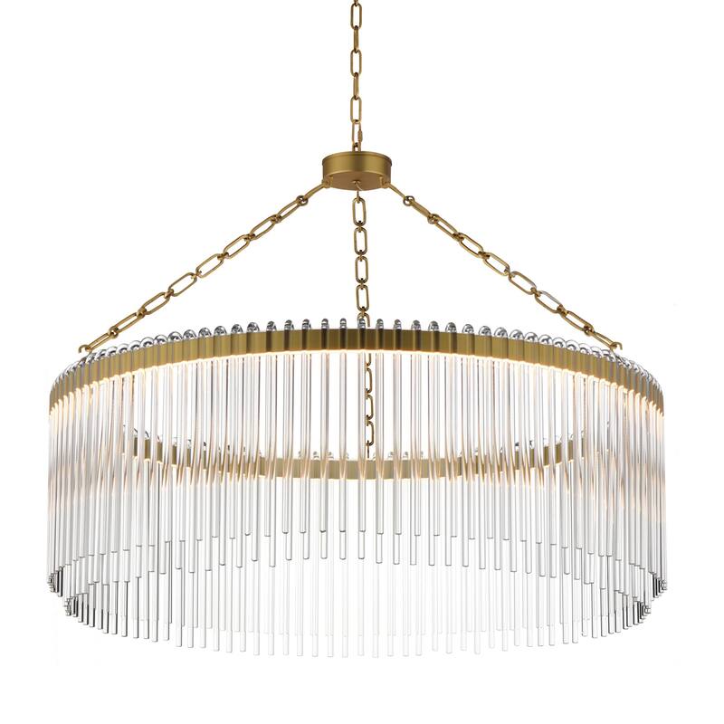 Maxim 38423CL Jolie 34" Wide LED Ring Chandelier - Natural Aged Brass