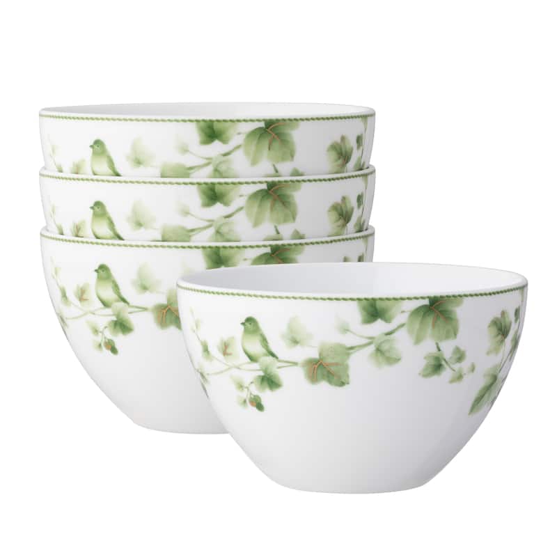 Ivy Whisper Set of 4 Cereal Bowls, 6" 29 oz.