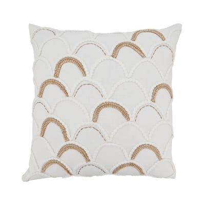 Shoreline Serenity Scallop Design Throw Pillow