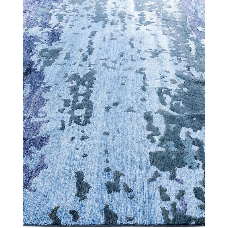 Modern One-of-a-Kind Handmade Area Rug - Gray, 8' 2" x 10' 2" - 8' 2" x 10' 2"