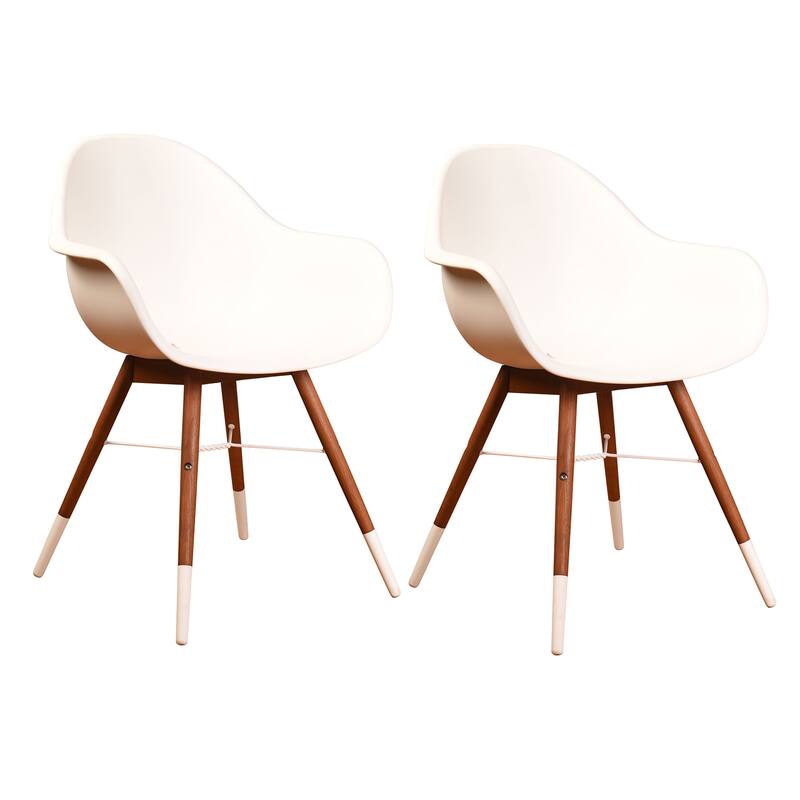 Amazonia Hawaii White 4-piece Patio Dining Chair Set