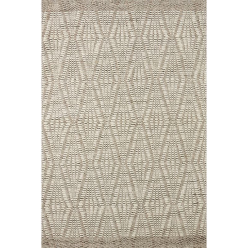 Alexander Home Kinsale Hand Woven Geometric Area Rug - 2' 6" x 7' 6" - Ivory / Taupe - Runner
