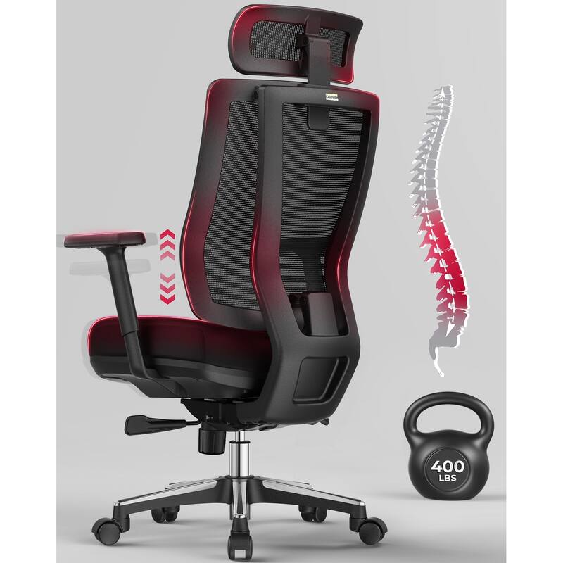 CabeVibe High Back Mesh Computer Office Chair Desk Chair with Swivel Rolling - Black