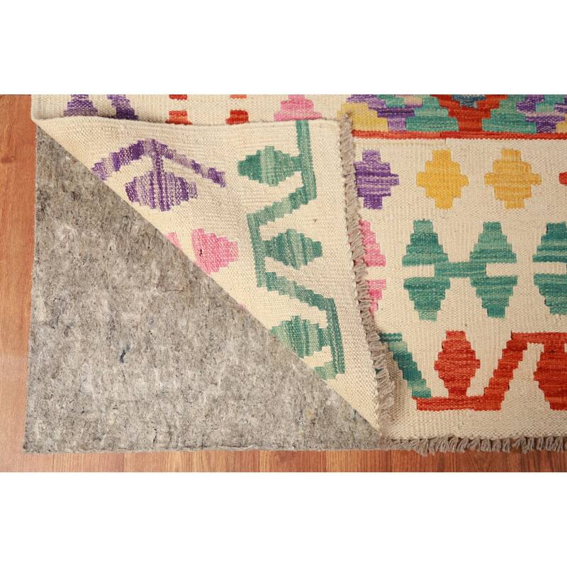 Kilim Oriental Area Rug Flatweave Bedroom Wool Carpet - 8'3"x 9'8"