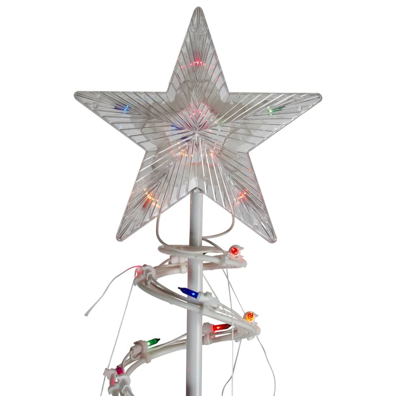 6' Pre-Lit Spiral Christmas Tree - Multi Color Lights