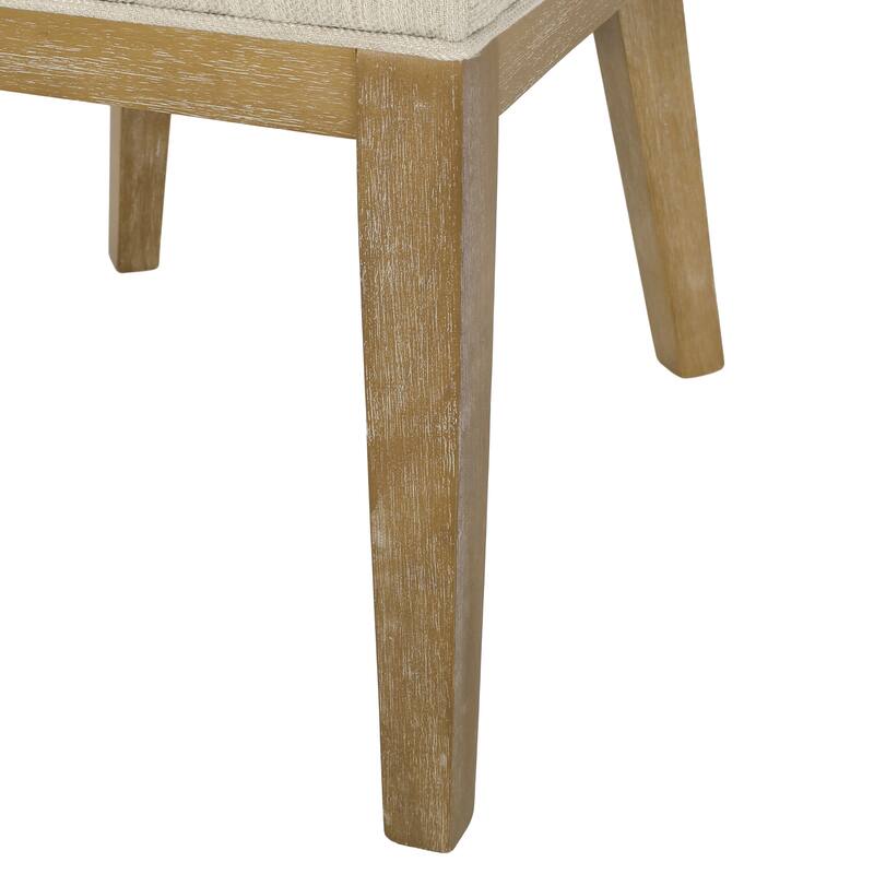 Armless Dining Chairs Set of 2 Modern Curved Back Kitchen Chairs with Wood Legs, Upholstered Dining Room Chairs Reception Chairs