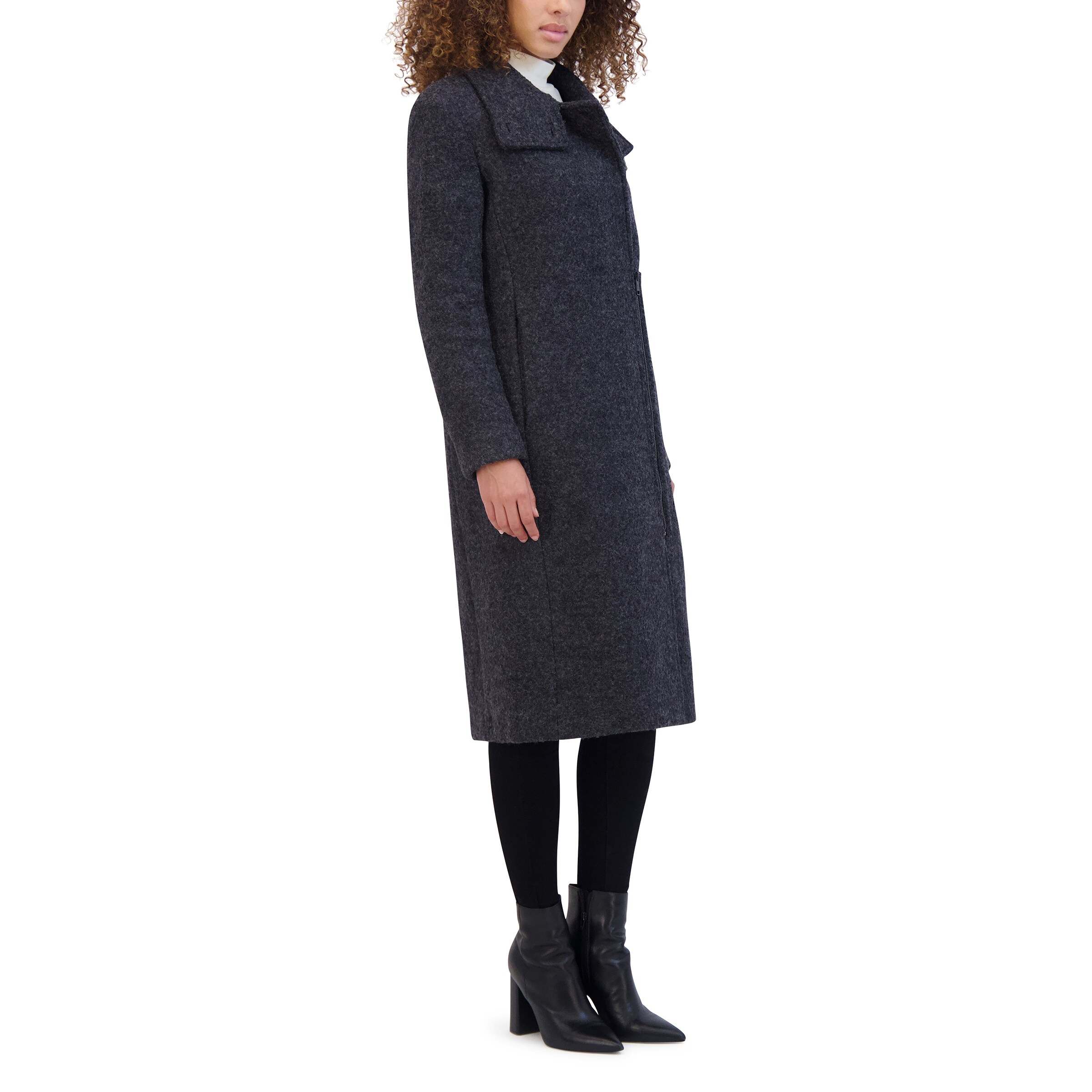 Andrew Marc Geller Wool Blend Asymmetrical Zip Coat - Overstock