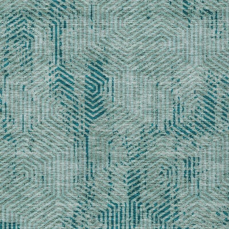 HomeRoots Geometric Transitional Rectangle Outdoor Rug