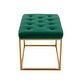 preview thumbnail 56 of 74, Upholstered Tufted Velvet Ottoman, Modern End of Bed Bench with Golden Metal Frame, Entryway Footrest Stool