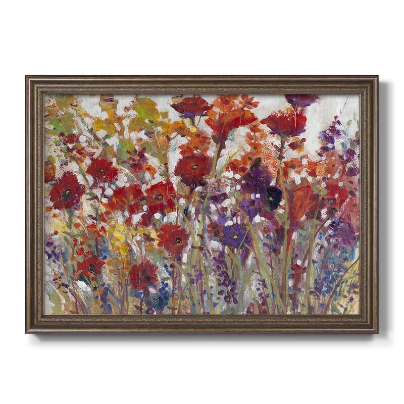 Variety of Flowers I Premium Framed Canvas- Ready to Hang - 24X36 - Walnut