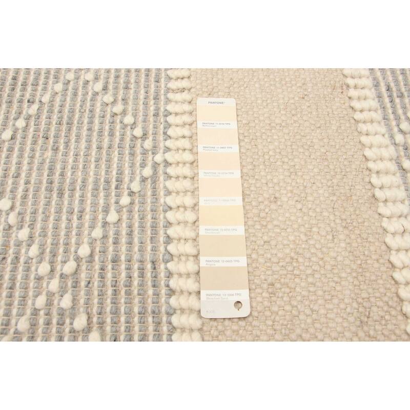ECARPETGALLERY Braid weave Sienna Beige Wool Rug - 5'3 x 8'0