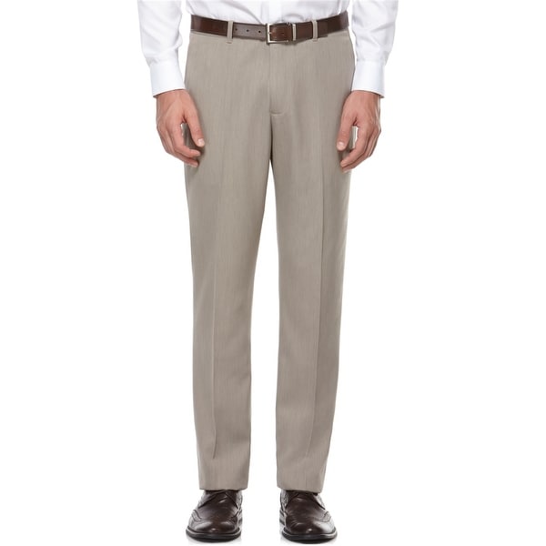 Perry Ellis Mens Slim Fit Stretch Birdseye Pattern Pant