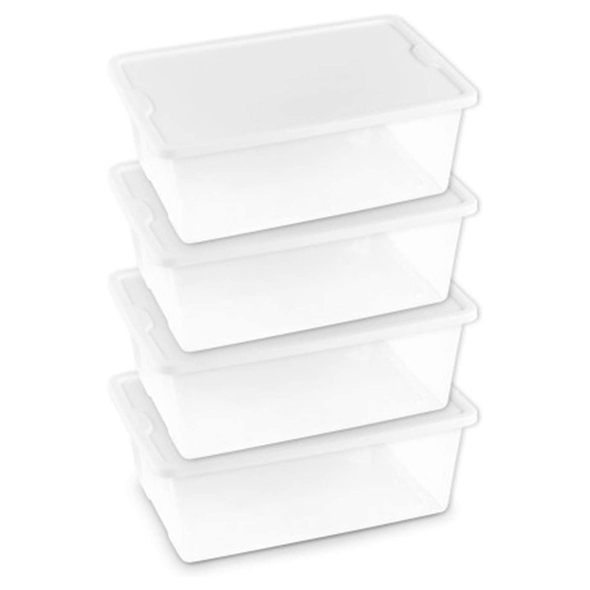 Homz 28 Qt Snaplock Clear Plastic Storage Container Bin with Lid