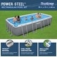 preview thumbnail 2 of 6, Bestway Power Steel 18' x 9' x 48" Rectangular Above Ground Swimming Pool Set - 280