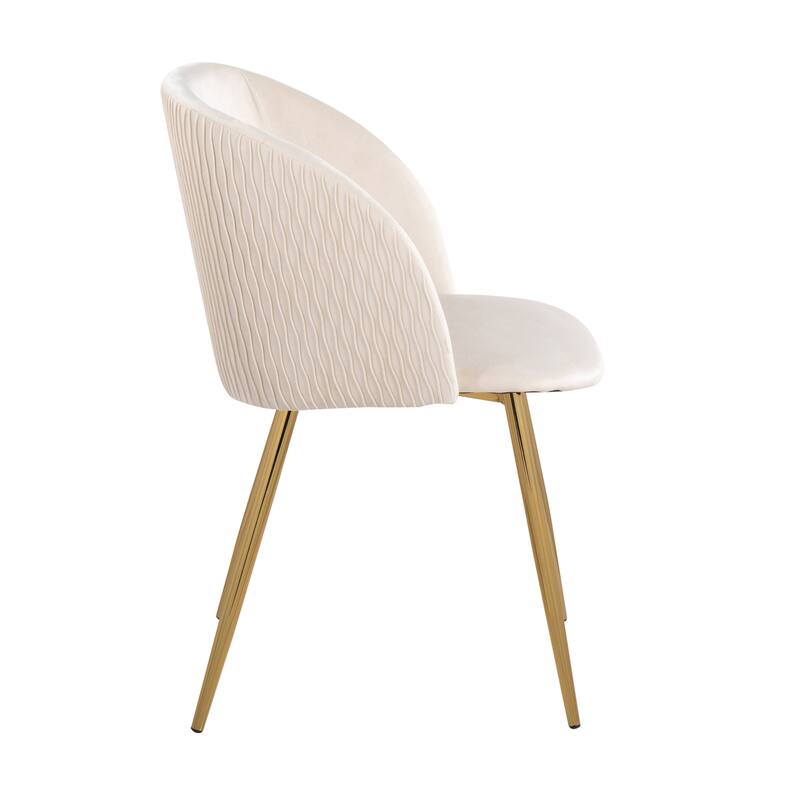 Silver Orchid Harding Pleated Waves Chair - Set of 2