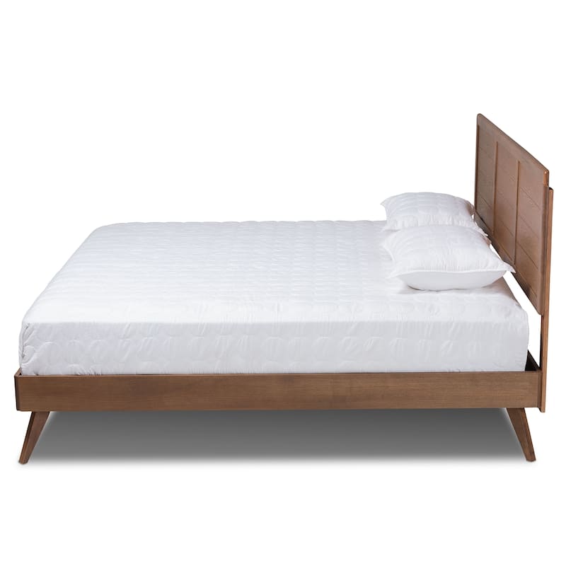 Carson Carrington Ulvsta Mid-century Walnut Finish Wood Platform Bed