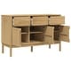 preview thumbnail 16 of 23, vidaXL Sideboard FLORO 44.9"x16.9"x29.1" Solid Wood Pine - 44.9" x 16.9" x 29.1"